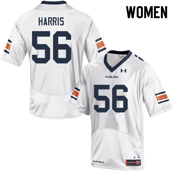 Women's Auburn Tigers #56 E.J. Harris White 2022 College Stitched Football Jersey